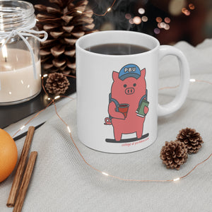 .college Porkbun mascot mug