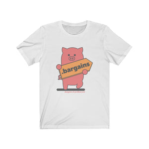 .bargains Porkbun mascot t-shirt