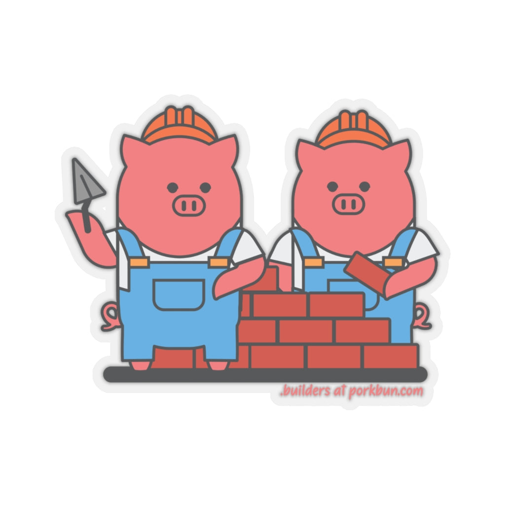 .builders Porkbun mascot sticker