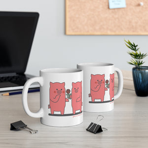 .gives Porkbun mascot mug