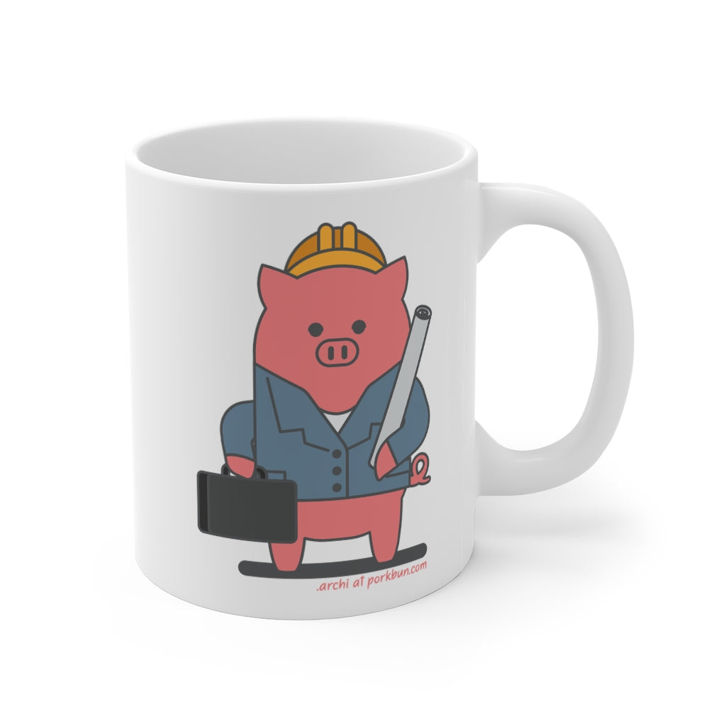 .archi Porkbun mascot mug