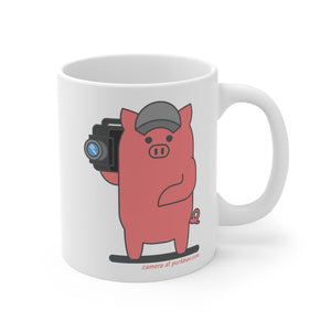 .camera Porkbun mascot mug