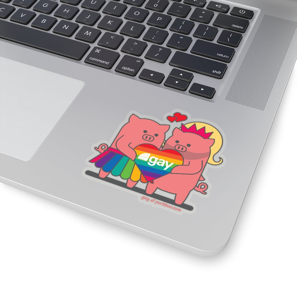 .gay Porkbun mascot sticker