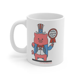 .vote Porkbun mascot mug