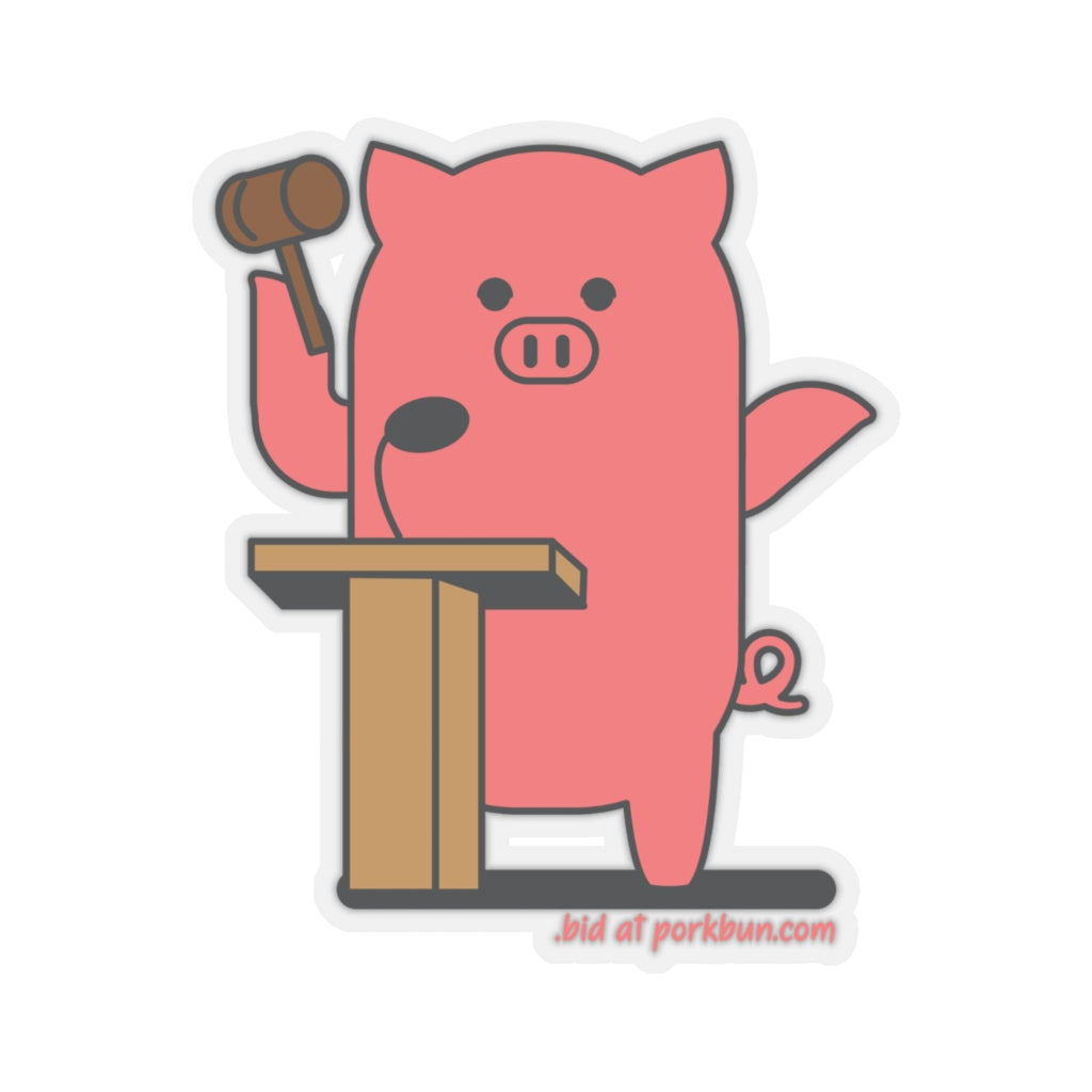 .bid Porkbun mascot sticker