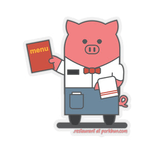 .restaurant Porkbun mascot sticker