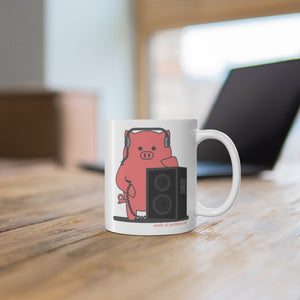.audio Porkbun mascot mug