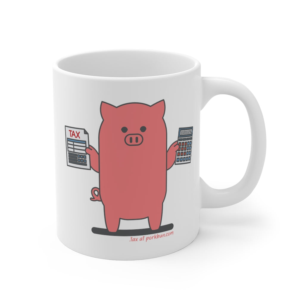 .tax Porkbun mascot mug